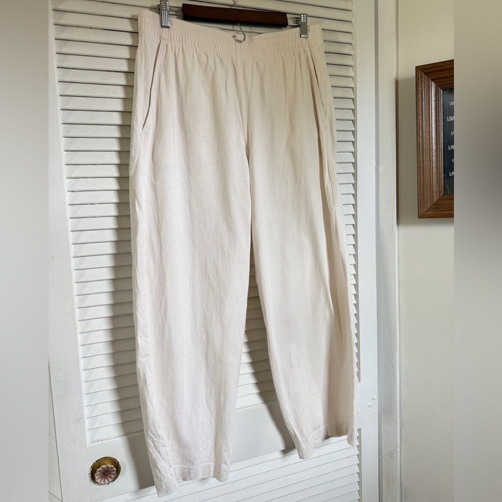 🤍 Everlane Organic Cotton Pants – White, Size Large, Excellent Condition